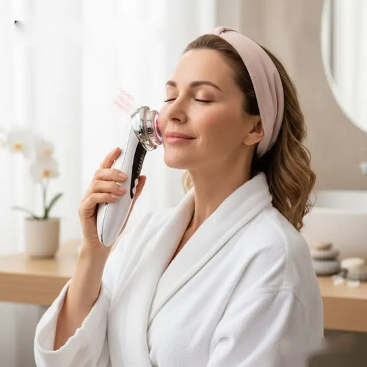 Massageador Facial 4 em 1 com Fototerapia e Limpeza Profunda