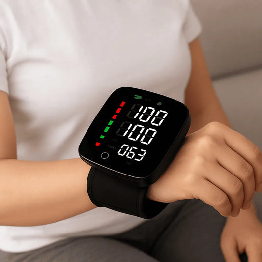 Monitor Digital de Pressão de pulso com Voz em Português