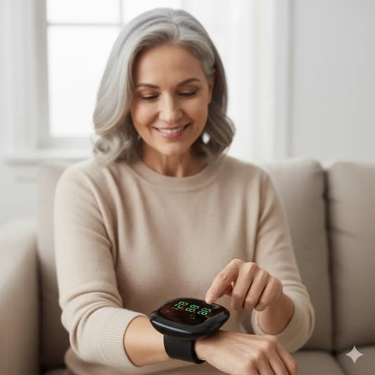 Monitor Digital de Pressão de pulso com Voz em Português