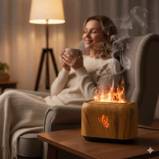 Difusor de Aromas e Umidificador com Efeito Chama