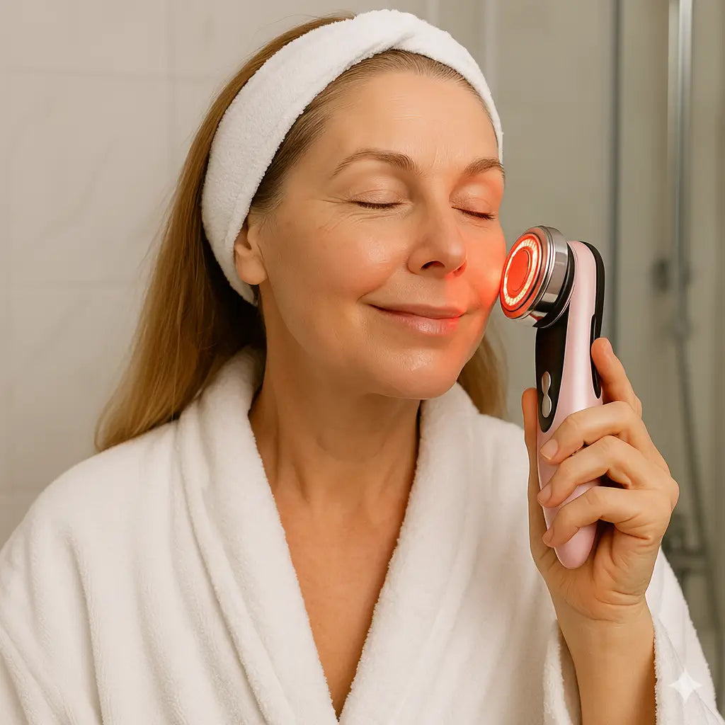 Massageador Facial 4 em 1 com Fototerapia e Limpeza Profunda