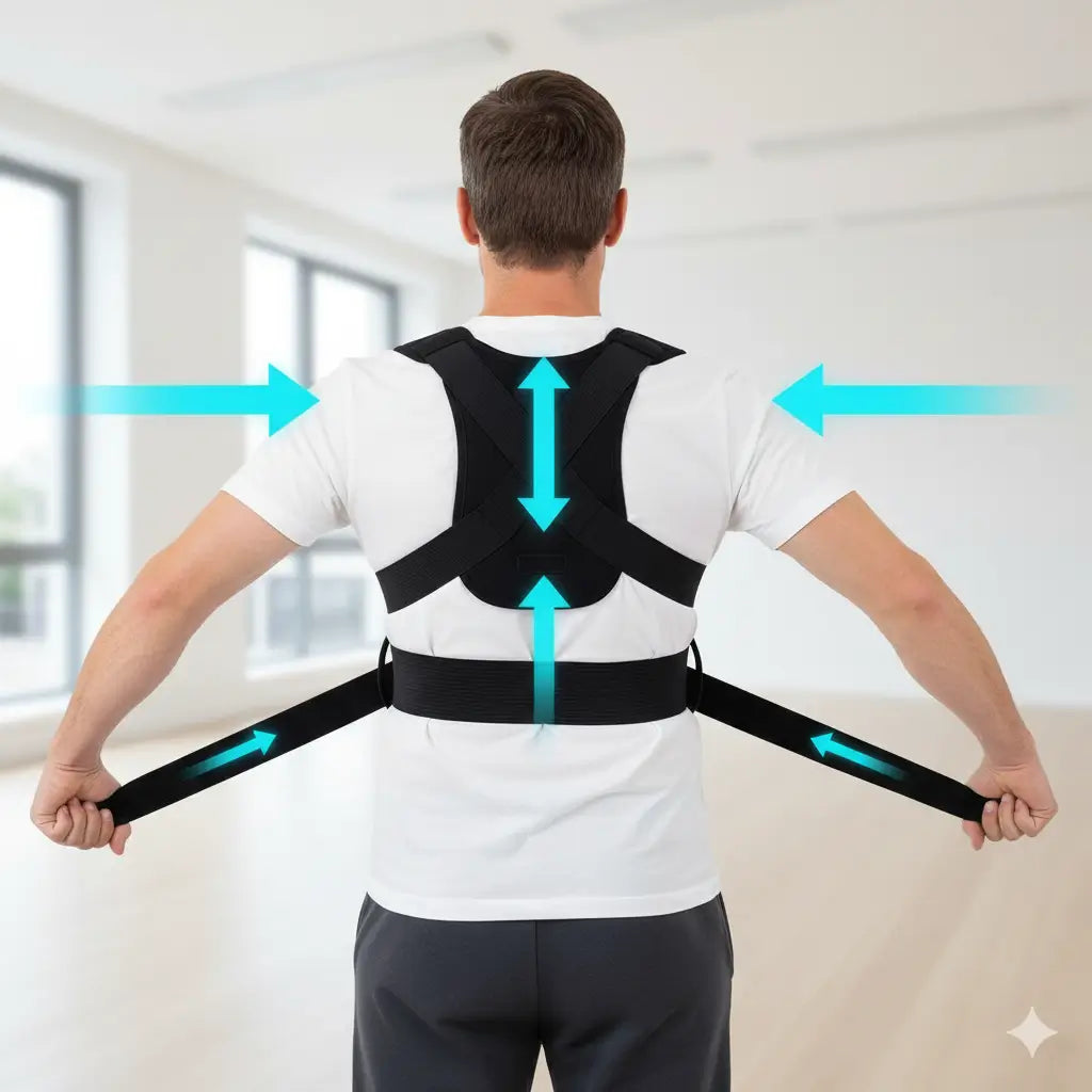 Corretor de postura Unissex alongado - Conforto para suas costas