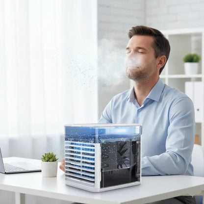 Mini Ar-Condicionado Portátil AirCooler 3 em 1 – Climatiza, Umidifica e Purifica o Ar