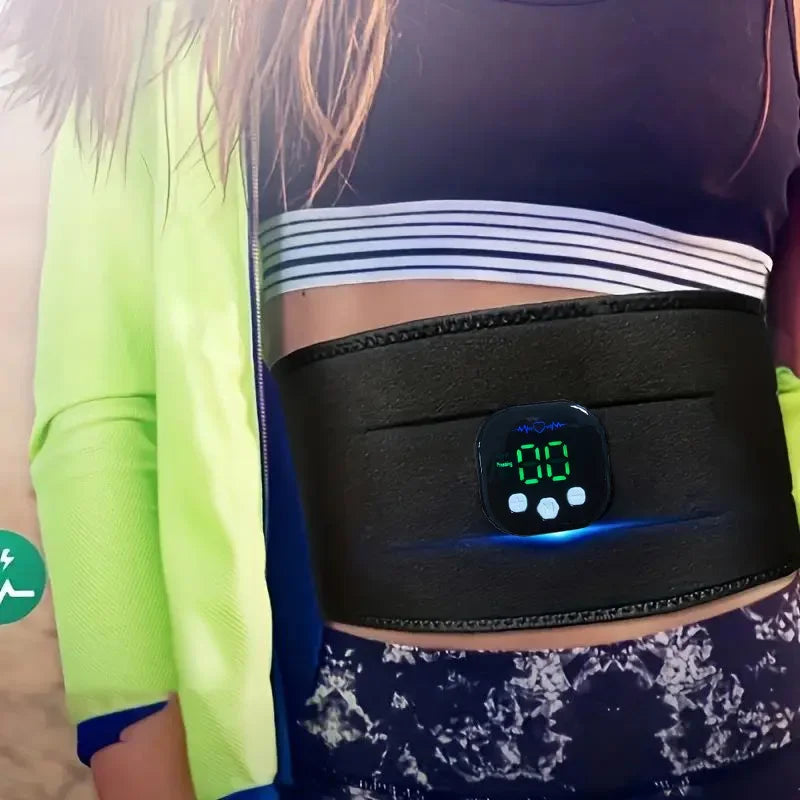 Cinturão Massageador Elétrico USB Recarregável (para cintura, braços, pernas, glúteos).