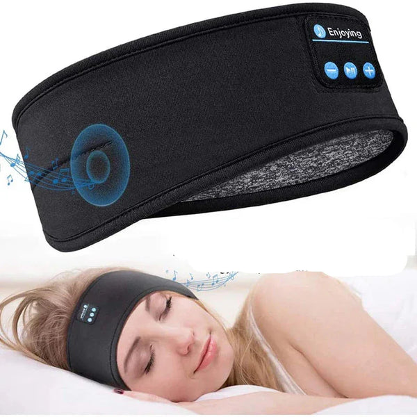 Fone Bluetooth com Faixa de Cabeça - Conforto para dormir e Praticidade para Esportes.