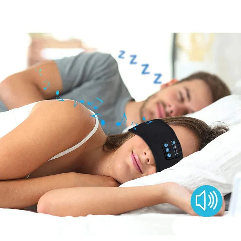 Fone Bluetooth com Faixa de Cabeça - Conforto para dormir e Praticidade para Esportes.