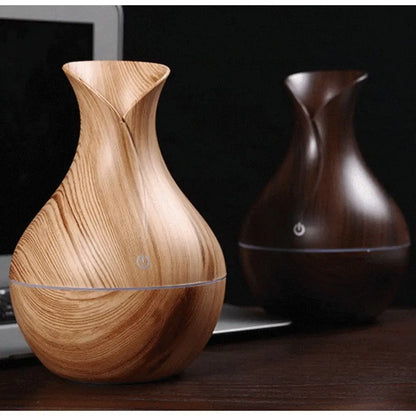 Umidificador Ultrassônico  USB Madeira – Difusor e purificador