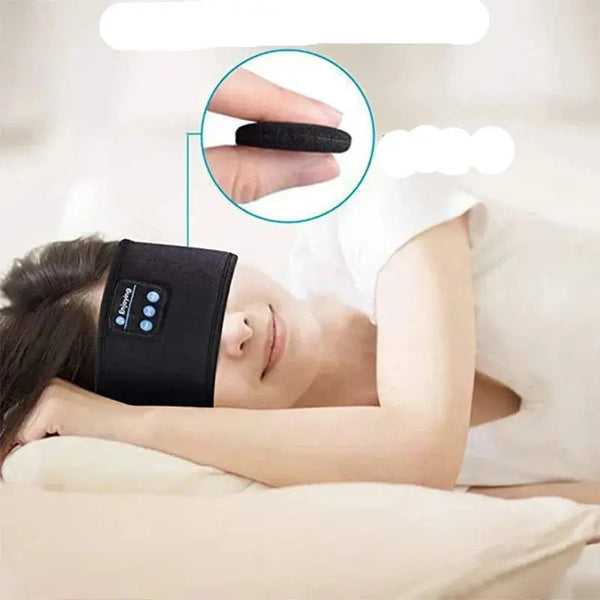 Fone Bluetooth com Faixa de Cabeça - Conforto para dormir e Praticidade para Esportes.
