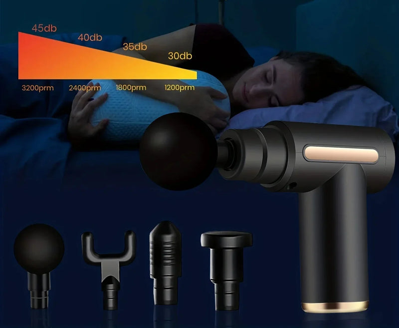 Pistola de Massagem Muscular Portátil – Alívio e Relaxamento Onde Você Estiver