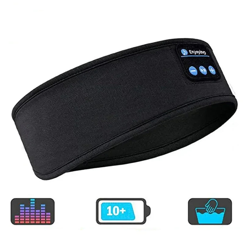 Fone Bluetooth com Faixa de Cabeça - Conforto para dormir e Praticidade para Esportes.