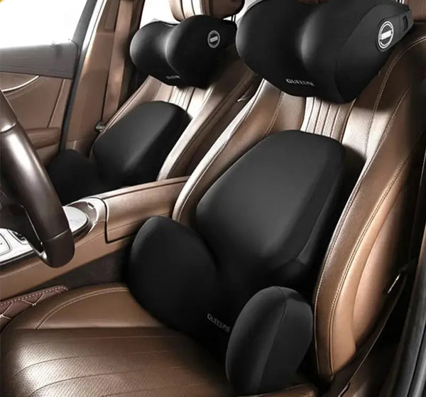 Kit Almofadas Ergonômicas para Lombar e Pescoço – Conforto Total no Carro
