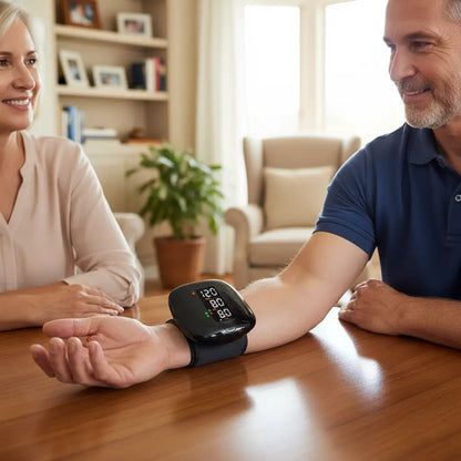 Monitor Digital de Pressão de pulso com Voz em Português