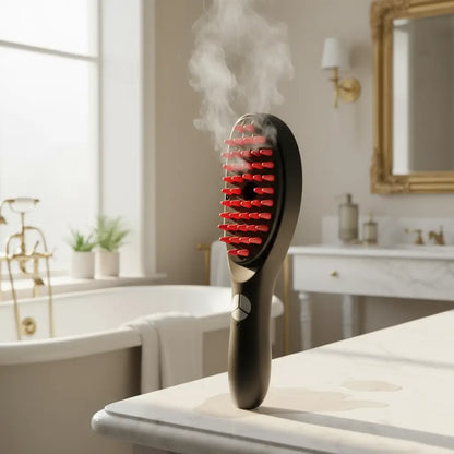 Escova Massageadora Capilar 4 em 1 com Fototerapia