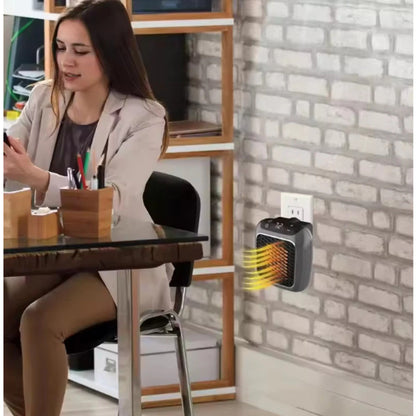 Mini Aquecedor Cerâmico Portátil com Controle Remoto – Silencioso, Seguro e Eficiente