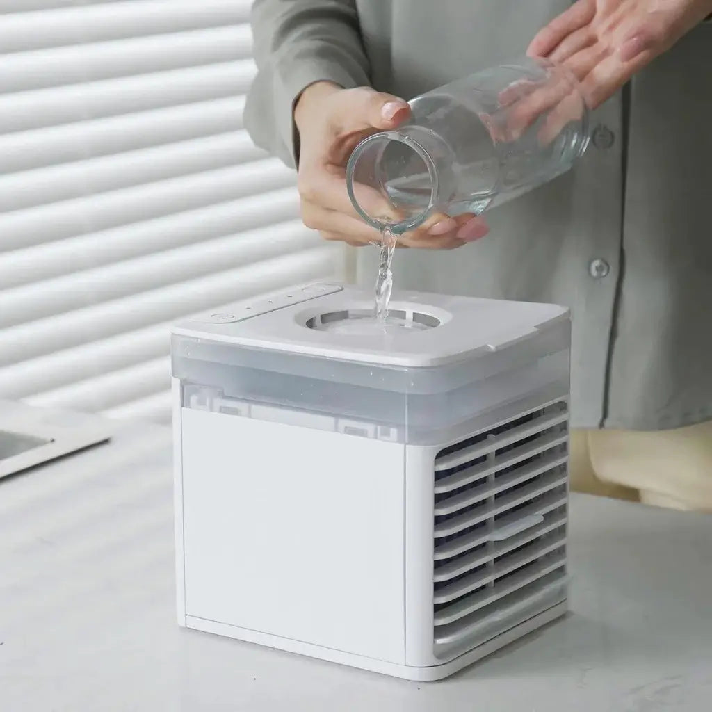 Mini Ar-Condicionado Portátil AirCooler 3 em 1 – Climatiza, Umidifica e Purifica o Ar
