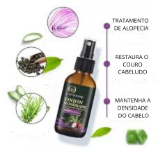 Óleo Capilar Fortificante – Cebola, Alecrim & Hortelã